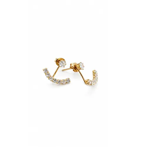 BRINCO EAR JACKET BANHADO A OURO 18K