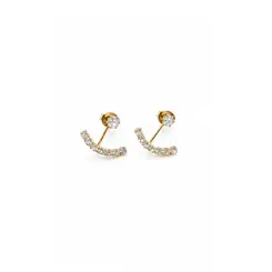 BRINCO EAR JACKET BANHADO A OURO 18K