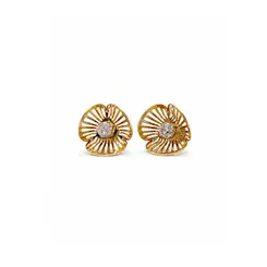 BRINCO FLOR BANHADO A OURO 18K