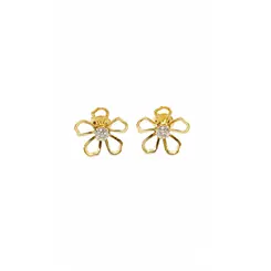 BRINCO FLOR BANHADO A OURO 18K