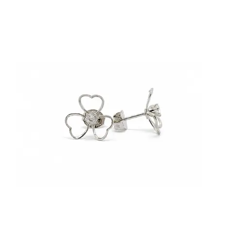 BRINCO FLOR BANHADO A OURO BRANCO