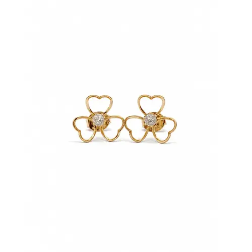 BRINCO FLOR BANHADO A OURO 18K