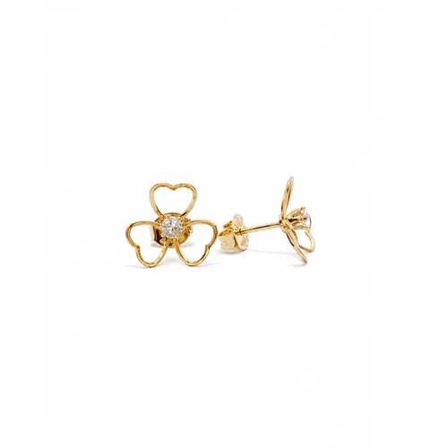 BRINCO FLOR BANHADO A OURO 18K