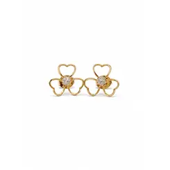 BRINCO FLOR BANHADO A OURO 18K