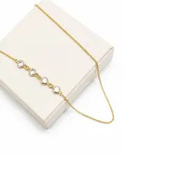 CHOKER PEDRAS BANHADA A OURO 18K