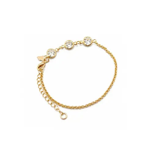 PULSEIRA PEDRAS BANHADA A OURO 18K