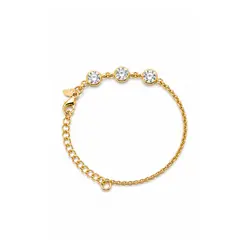 PULSEIRA PEDRAS BANHADA A OURO 18K
