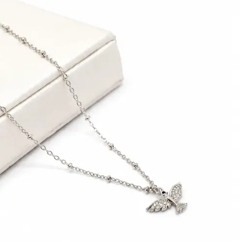 COLAR DIVINO BANHADO A OURO BRANCO