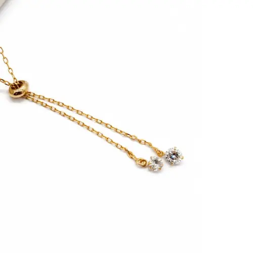 GRAVATA ZIRCÔNIAS BANHADA A OURO 18K