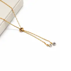 GRAVATA ZIRCÔNIAS BANHADA A OURO 18K