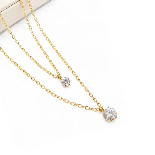 CHOKER DUPLA CORAÇÃO BANHADA A OURO 18K