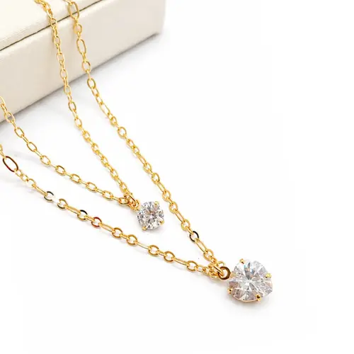 CHOKER DUPLA CORAÇÃO BANHADA A OURO 18K