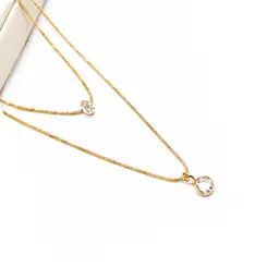 CHOKER DUPLA BANHADA A OURO 18K