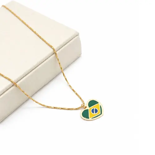 CHOKER BRASIL BANHADA A OURO 18K