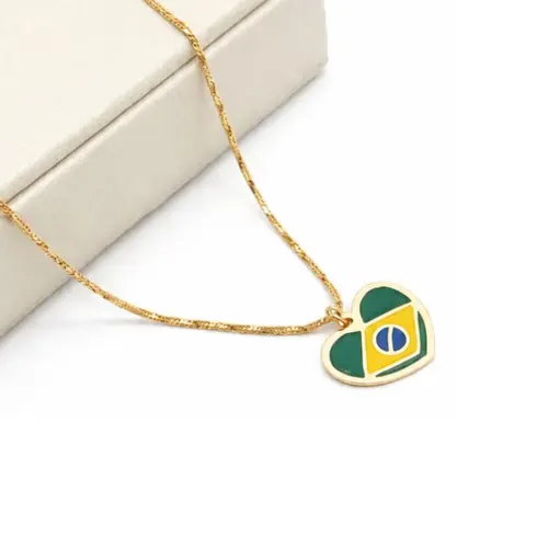 CHOKER BRASIL BANHADA A OURO 18K