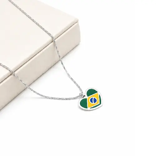 CHOKER BRASIL BANHADA A OURO BRANCO