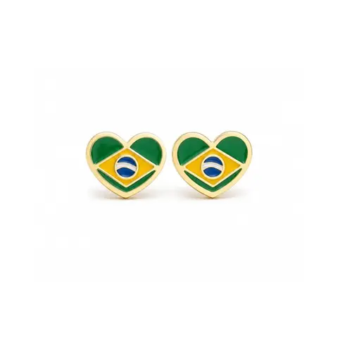 BRINCO BRASIL BANHADO A OURO 18K
