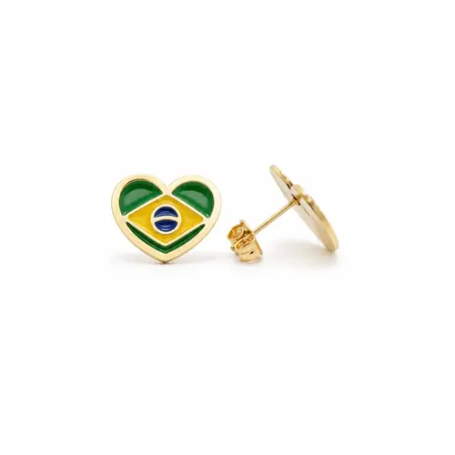 BRINCO BRASIL BANHADO A OURO 18K