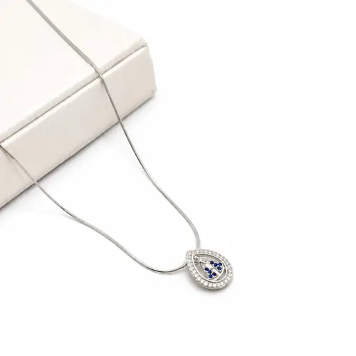 COLAR SANTA BANHADO A OURO BRANCO
