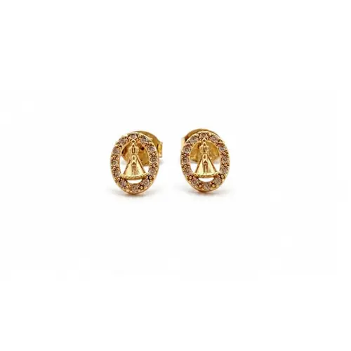 BRINCO SANTA BANHADO A OURO 18K