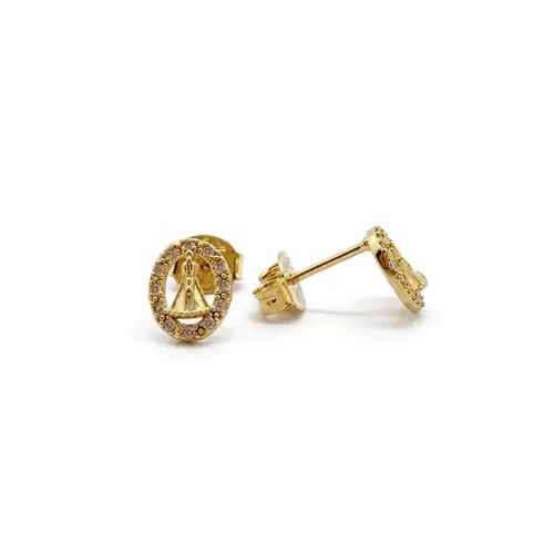 BRINCO SANTA BANHADO A OURO 18K