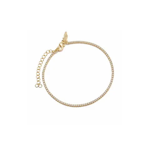 PULSEIRA RIVIERA BANHADA A OURO 18K