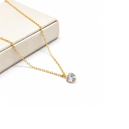 CHOKER CORAÇÃO BANHADA A OURO 18K