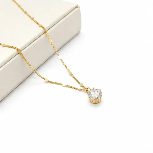 CHOKER PONTO DE LUZ BANHADA A OURO 18K.