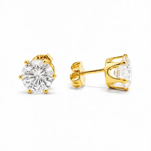 BRINCO PONTO DE LUZ BANHADO A OURO 18K.