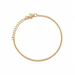 PULSEIRA ELO PORTUGUÊS BANHADO A OURO 18K.
