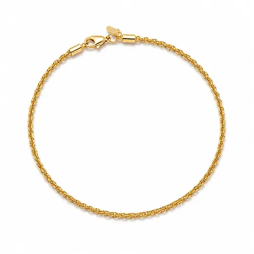 PULSEIRA CORDÃO BAIANO  BANHADO A OURO 18K.