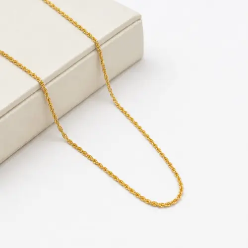COLAR CORDÃO BAIANO  BANHADO A OURO 18K.