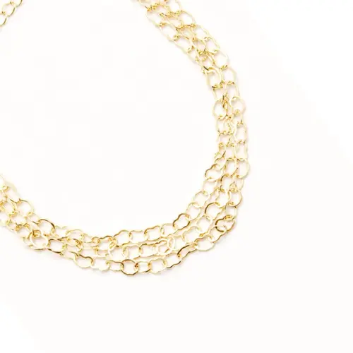 PULSEIRA CORAÇÃO3 FILEIRAS BANHADA A OURO 18K