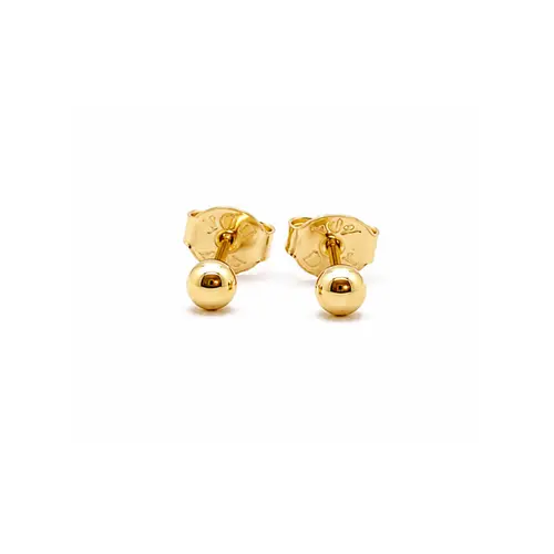 BRINCO BOLA LISO BANHADO A OURO 18K