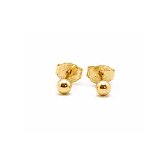 BRINCO BOLA LISO BANHADO A OURO 18K