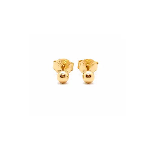 BRINCO BOLA LISO M BANHADO A OURO 18K