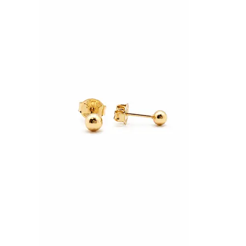 BRINCO BOLA LISO M BANHADO A OURO 18K