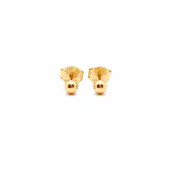 BRINCO BOLA LISO M BANHADO A OURO 18K