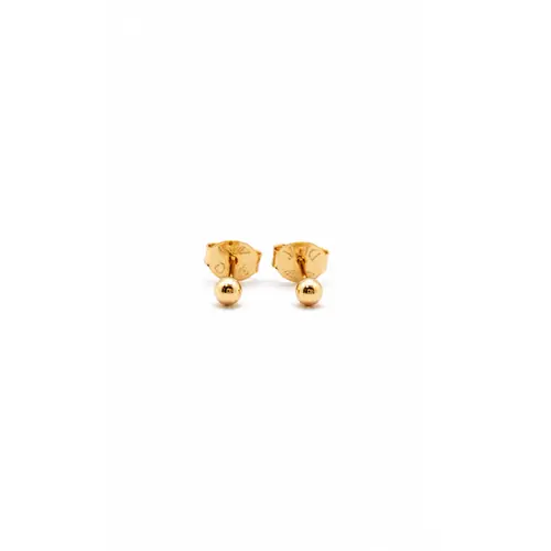 BRINCO BOLA LISO P BANHADO A OURO 18K