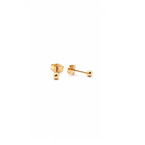 BRINCO BOLA LISO P BANHADO A OURO 18K