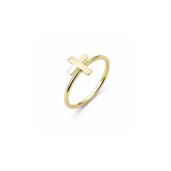 ANEL CRUZ BANHADO A OURO 18K