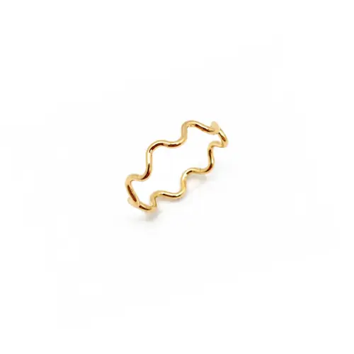 ANEL ONDAS BANHADO A OURO 18K