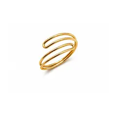 ANEL CURVAS BANHADO A OURO 18K
