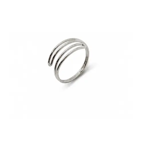 ANEL CURVAS BANHADO A OURO BRANCO