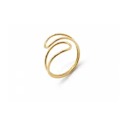ANEL CURVAS BANHADO A OURO 18K