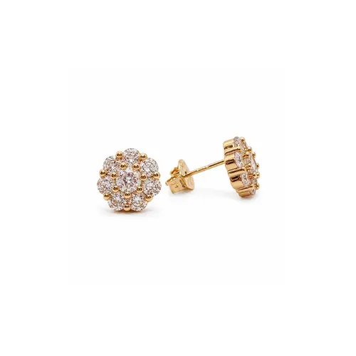 BRINCO FLOR G BANHADO A OURO 18K