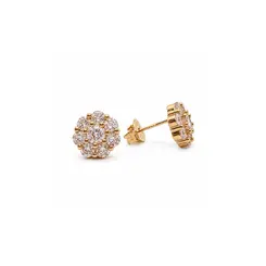 BRINCO FLOR G BANHADO A OURO 18K