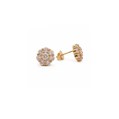 BRINCO FLOR M BANHADO A OURO 18K