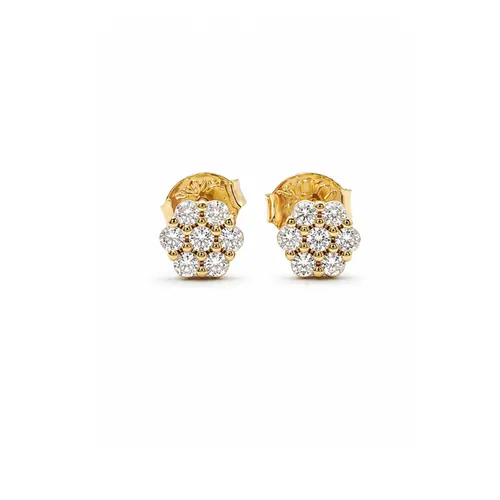 BRINCO FLOR P BANHADO A OURO 18K