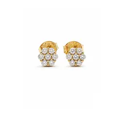 BRINCO FLOR P BANHADO A OURO 18K